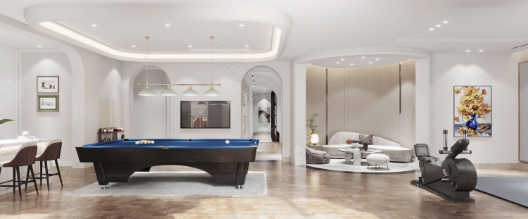 绿城玫瑰园美式风格别墅装修效果图-12