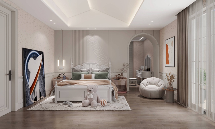 绿城玫瑰园美式风格别墅装修效果图-13