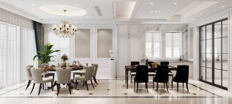 绿城玫瑰园美式风格别墅装修效果图-14