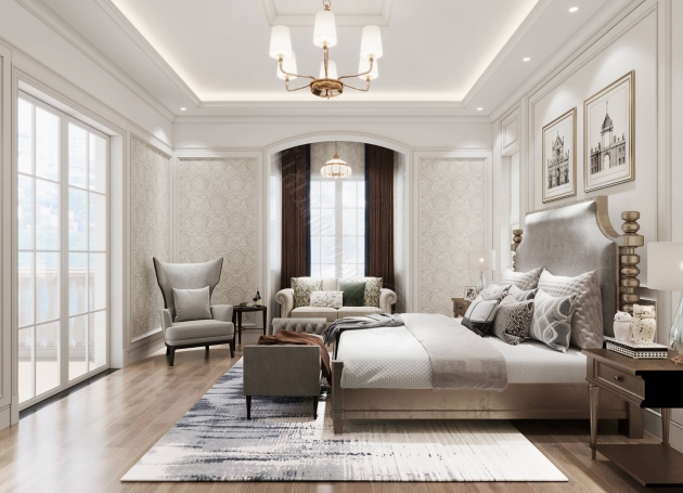 绿城玫瑰园美式风格别墅装修效果图-15