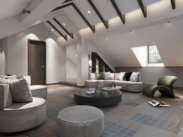 露香园新中式风格别墅装修效果图-2