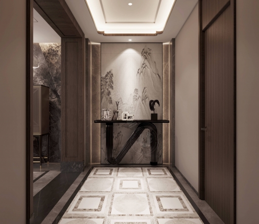 露香园新中式风格别墅装修效果图-3