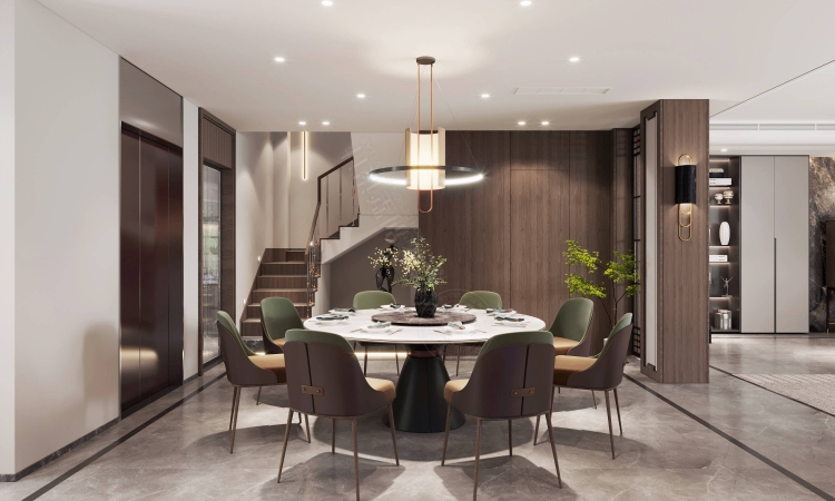 露香园新中式风格别墅装修效果图-14