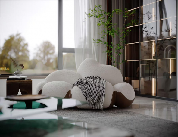 大豪山林现代简约别墅装修效果图-2