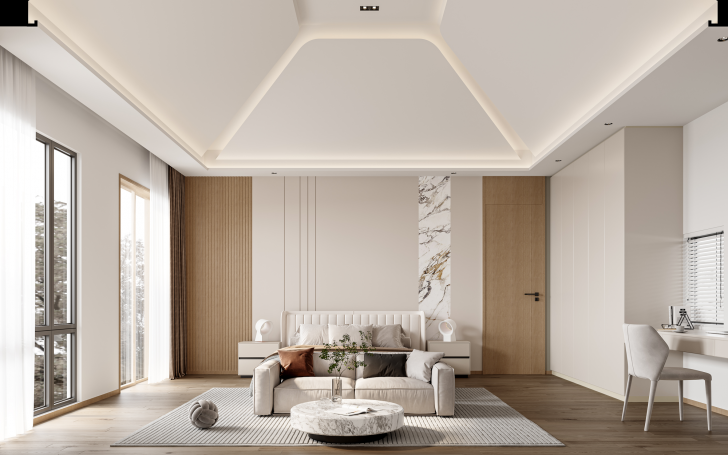 时代御湖现代简约别墅装修效果图-3