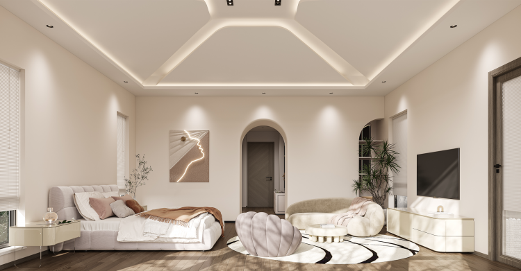 时代御湖现代简约别墅装修效果图-4