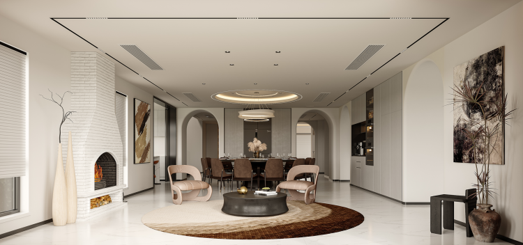 时代御湖现代简约别墅装修效果图-7