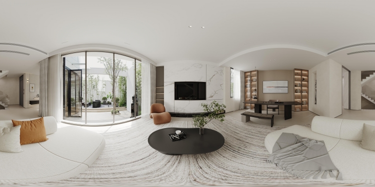 海上溪云现代简约别墅装修效果图-5