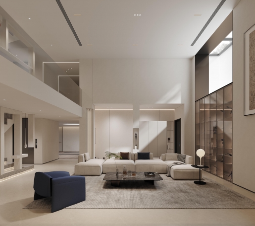 海上溪云现代简约别墅装修效果图-12