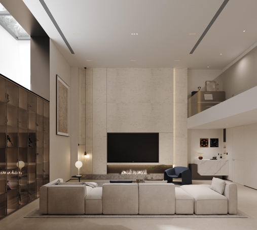 海上溪云现代简约别墅装修效果图-17