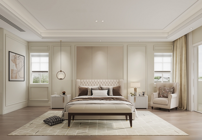 大豪山林美式风格别墅装修效果图-7