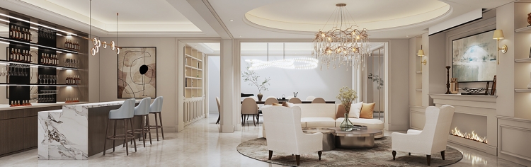 大豪山林美式风格别墅装修效果图-10