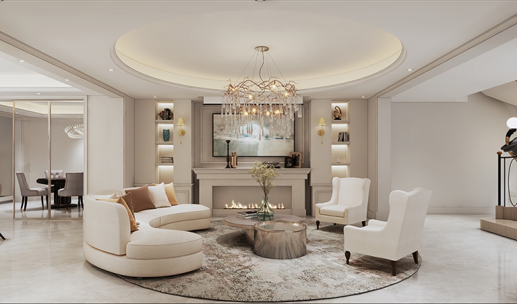 大豪山林美式风格别墅装修效果图-11