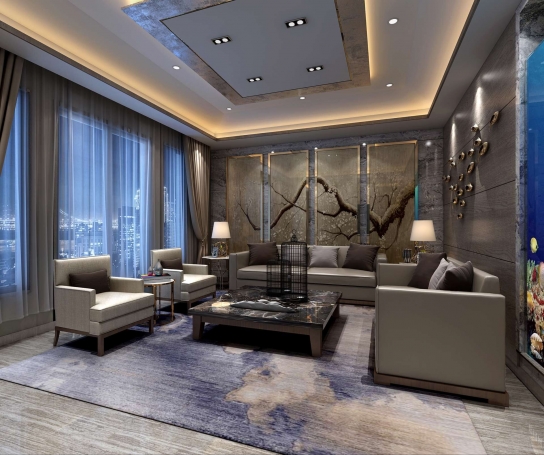 宝华栎庭现代简约别墅装修效果图-1