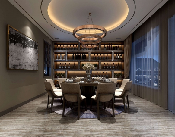 宝华栎庭现代简约别墅装修效果图-3