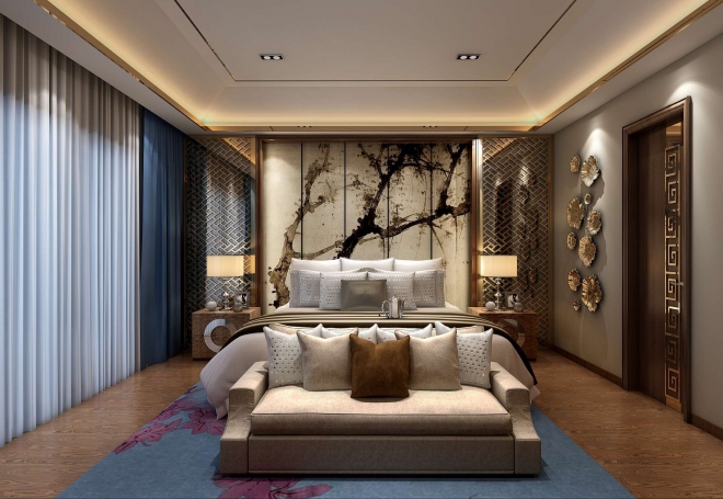 宝华栎庭现代简约别墅装修效果图-4