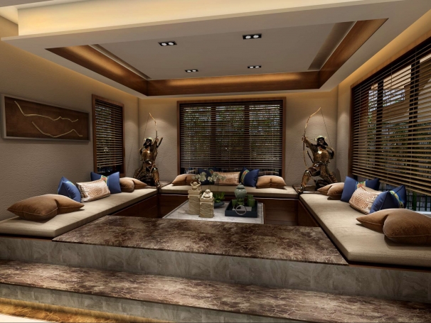 宝华栎庭现代简约别墅装修效果图-5