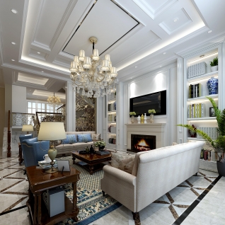 南郊中华园欧式风格别墅装修效果图