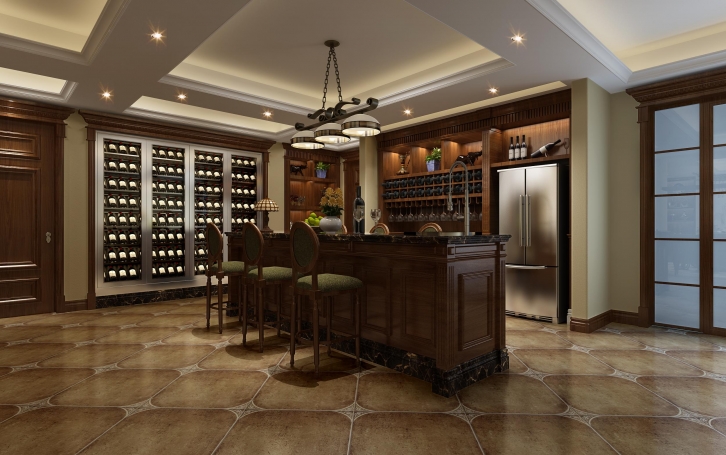 紫都晶园美式风格别墅装修效果图-4