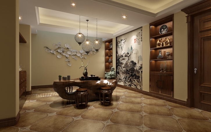 紫都晶园美式风格别墅装修效果图-5