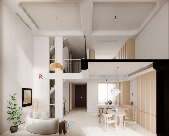 中建花语天境侘寂风格别墅装修效果图-1