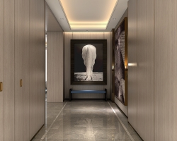 铂悦滨江现代简约别墅装修工地图-1