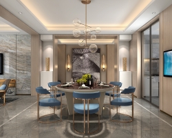 铂悦滨江现代简约别墅装修工地图-4