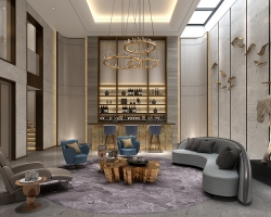 铂悦滨江现代简约别墅装修工地图-5