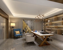 铂悦滨江现代简约别墅装修工地图-6