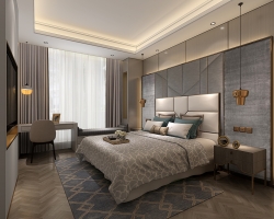 铂悦滨江现代简约别墅装修工地图-8