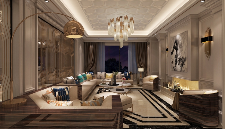 欧香名邸欧式风格别墅装修实景工地